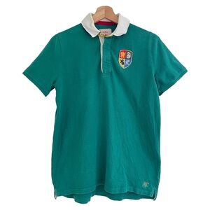 Mini Boden Harry Potter Hogwarts Heritage Rugby Shirt, green
